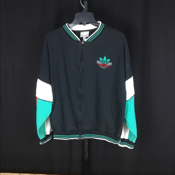 adidas Other - Vtg Adidas Track Jacket Trefoil Large colorblock